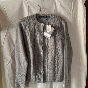 Irelandseye beautiful grey wool sweater met size m
